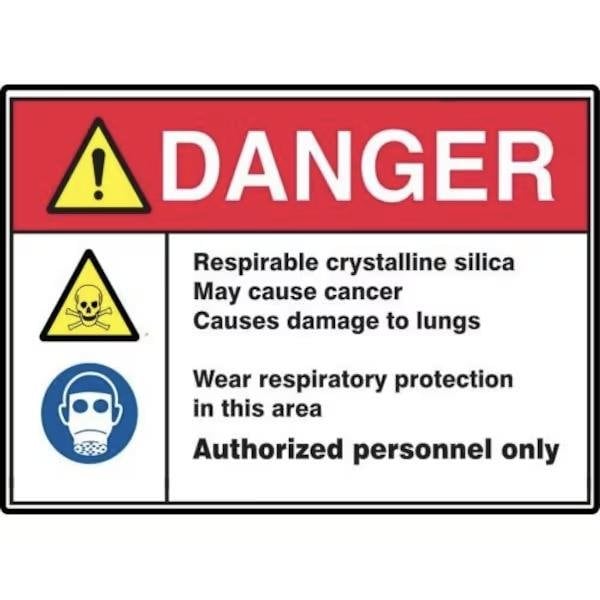 Accuform ANSI ISO DANGER SAFETY SIGN RESPIRABLE MRAW103XL - main